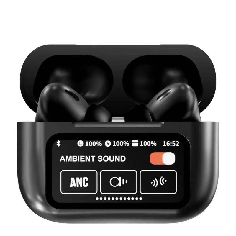 Black A9 Pro ANC Wireless Earbuds