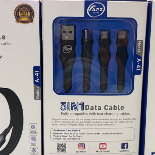 3-in-1 Fast Charging Cable connectors