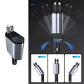 4-in-1 Retractable Car Charger ports